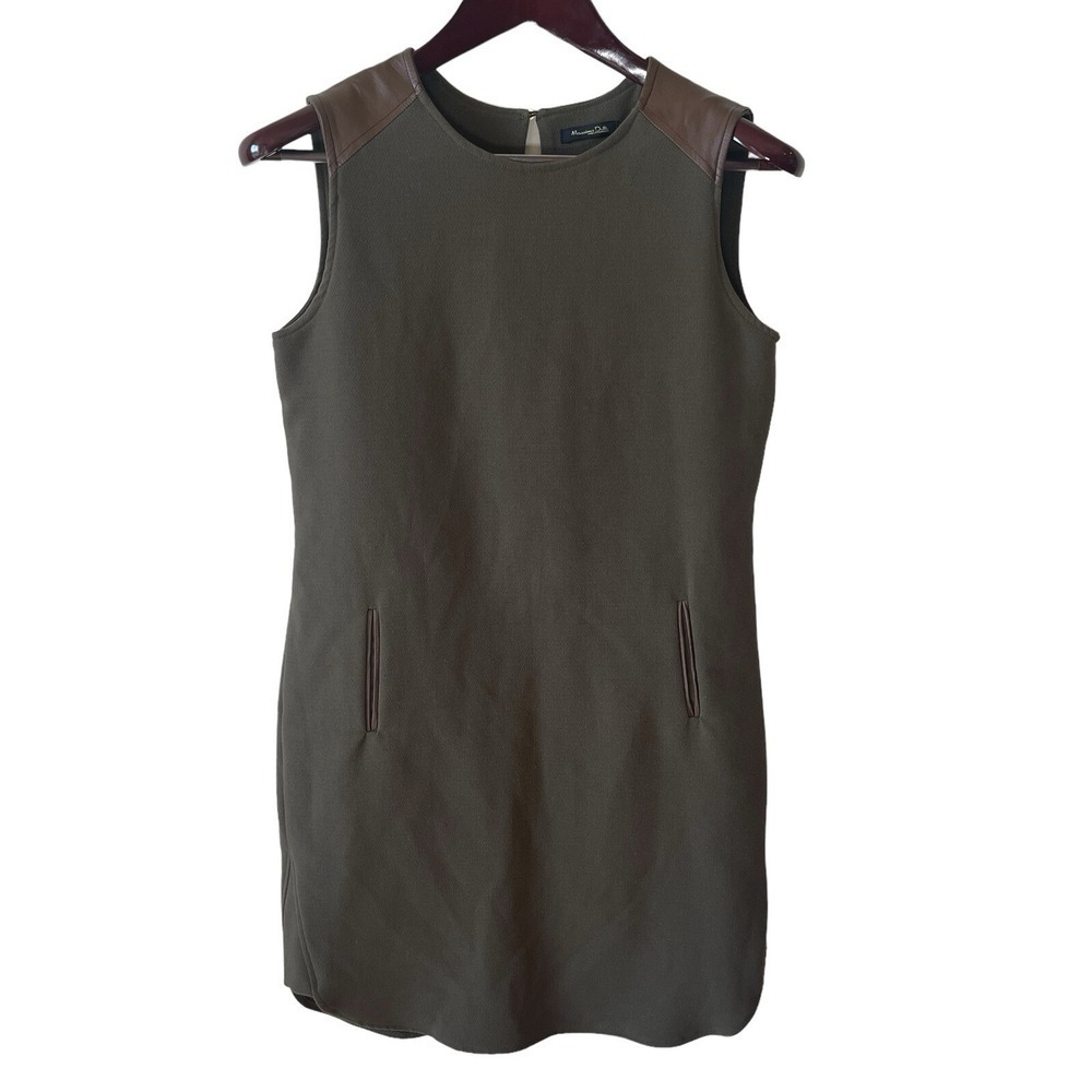 Massimo Dutti Sheath Dress Womens Small Green Office Going Out Wardrobe Staple